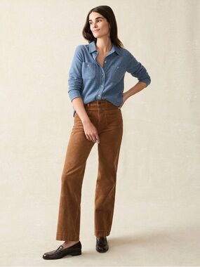 Faherty Corduroy Wide Leg Pants